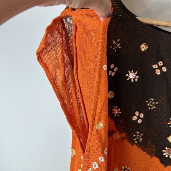 Orange and Brown Women's Top - Picture 4 of 15